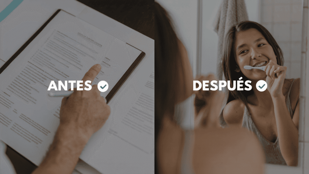 El antes y el después de la consulta odontómico