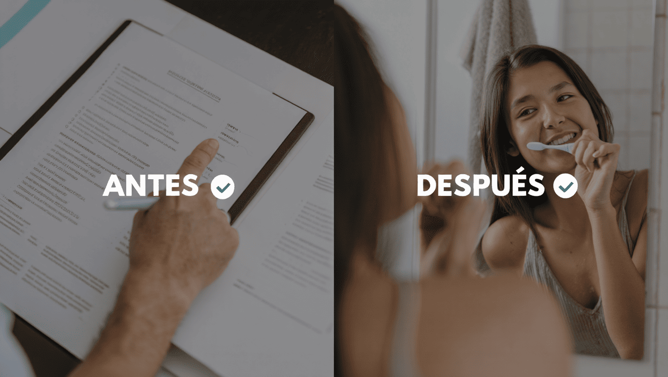 El antes y el después de la consulta odontómico