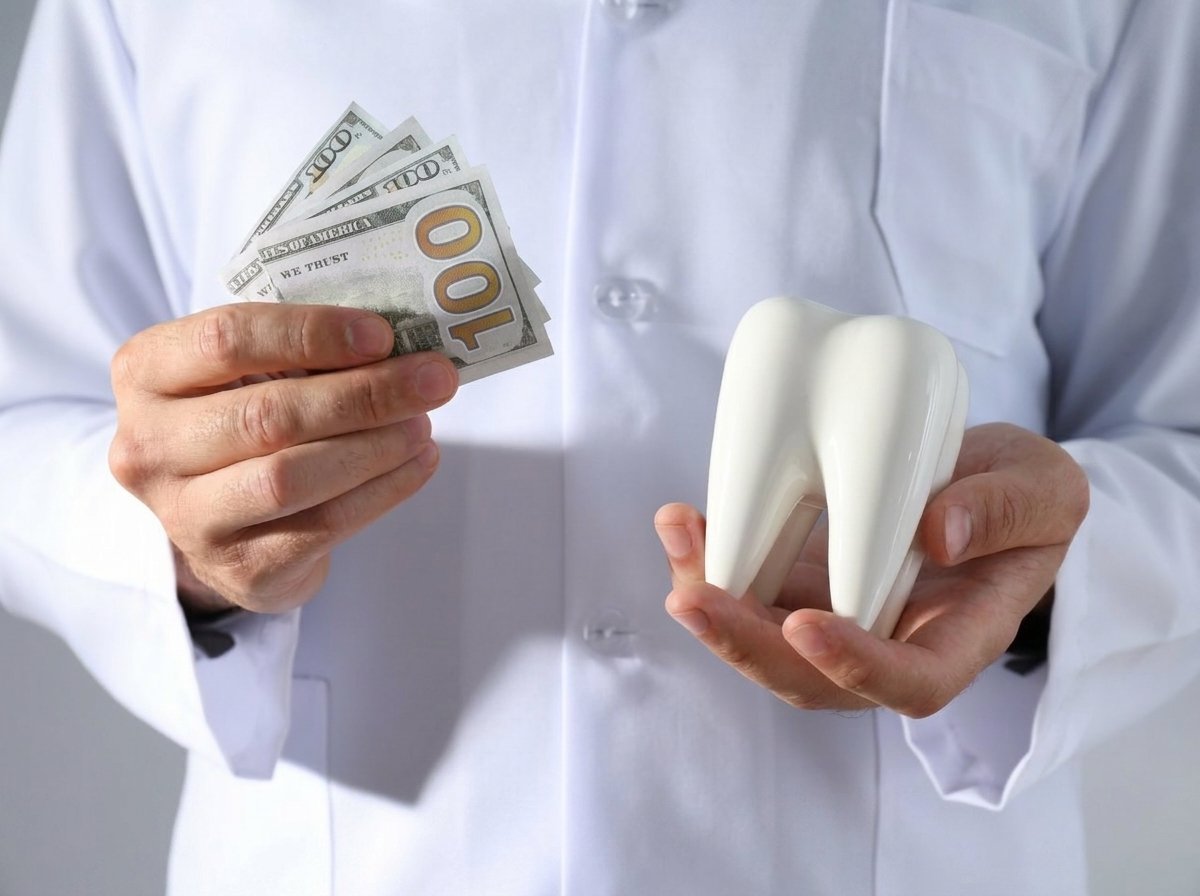 Odontólogo comparando muestras de la escala VITA (tonos B1, A1, B2) con los dientes de un paciente para determinar el color natural vs blanqueamiento.