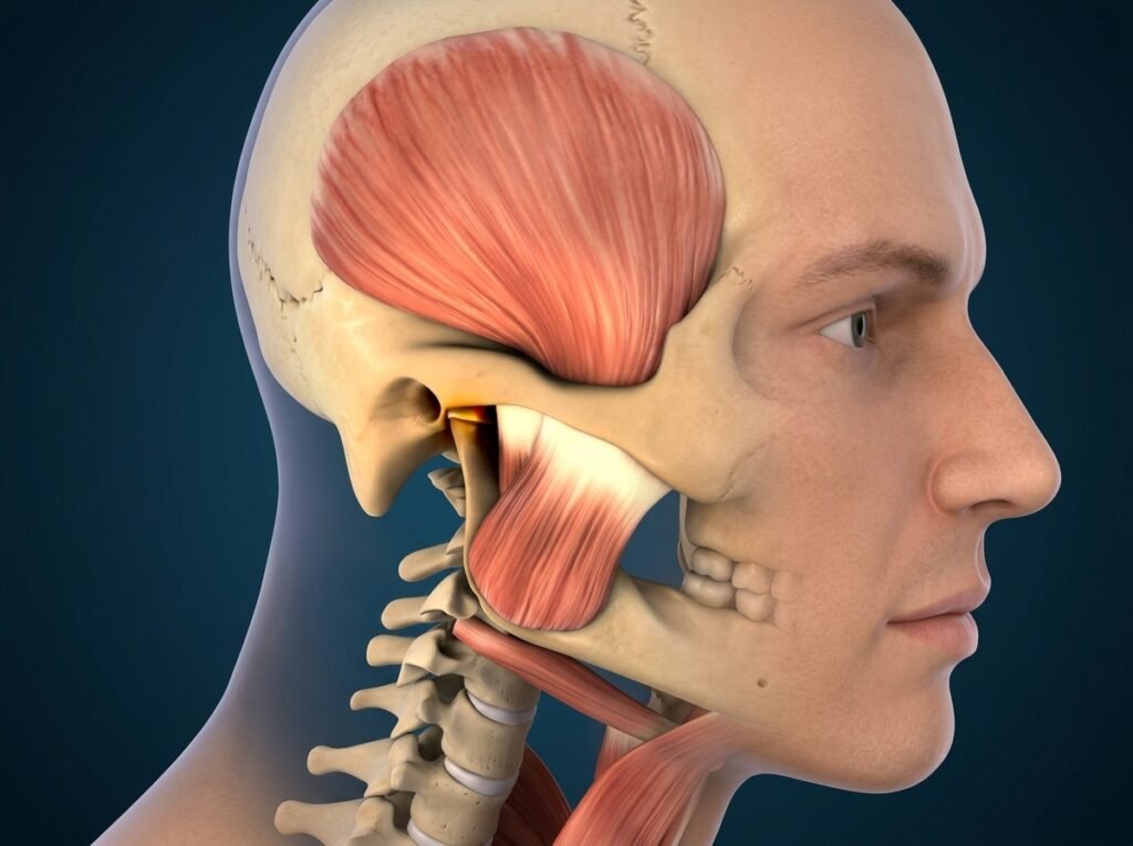 Anatomía de la articulación temporomandibular junto al conducto auditivo